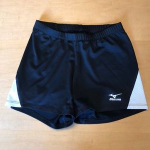 COPY - Mizuno black and white spandex shorts